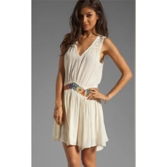 NWT Free People Embroidered Mini Dress| Boho Coastal Cowgirl Poetcore Whimsigoth - Picture 5 of 11